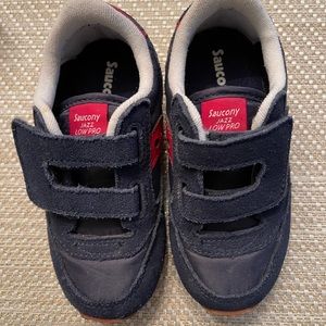 Saucony Boys Toddler size 9 blue and red tennis shoes